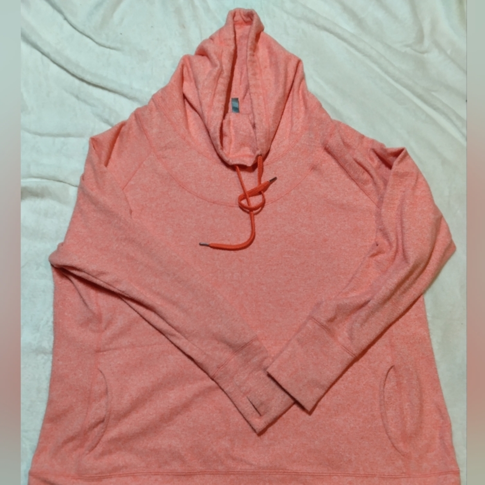 MTA Sport Pink Cowl Neck Sweater Lightweight Knit